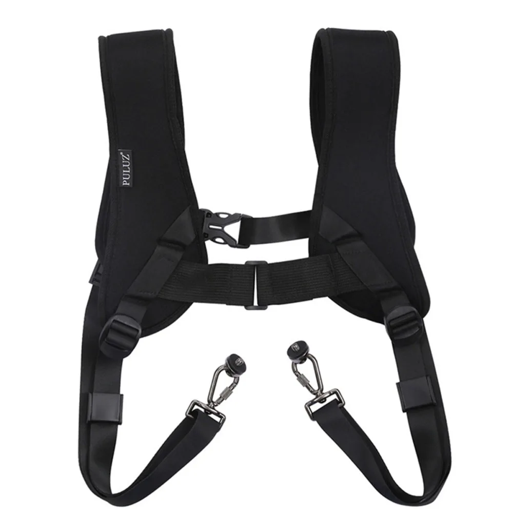 

1Pc PULUZ 2 Cameras Shoulder Strap Belt Sling Strap Vest Double Shoulder Harness for DSLR Camera