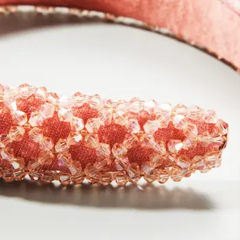 

Fashion Women Shiny Crystal Headband Wide Hair Hoop Hairband Sponge Headpiece