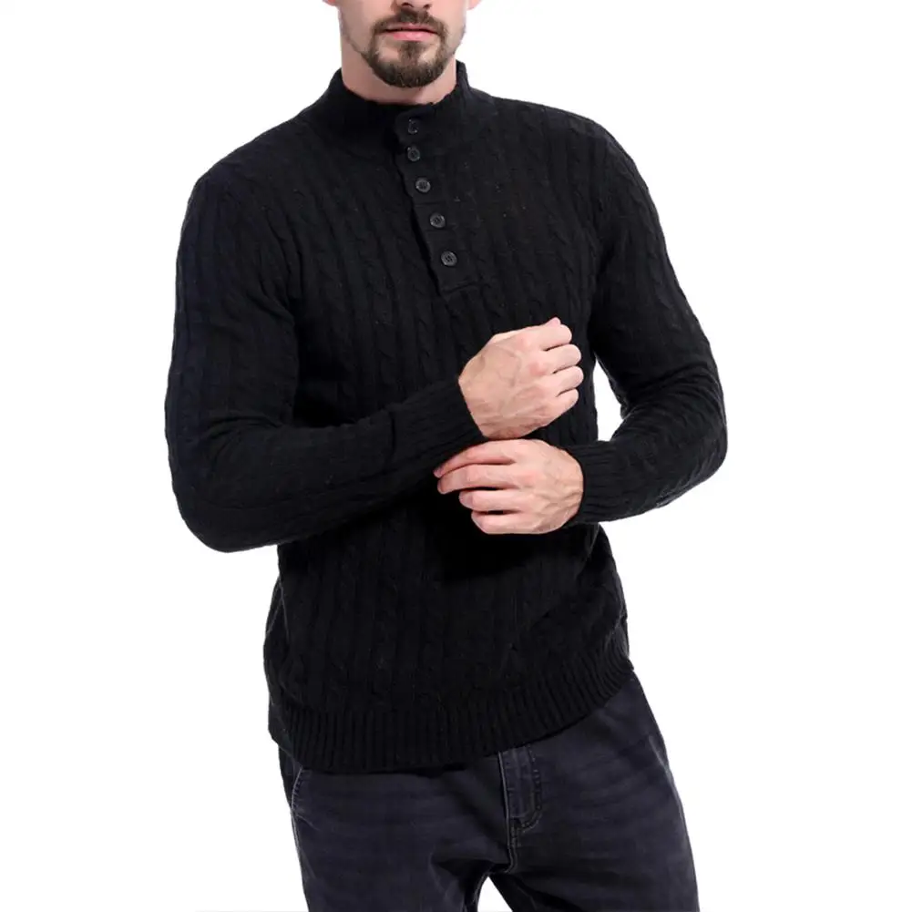 MeterMall Man Pullovers Color Matching Sweater Contrast Color Turtleneck Sweater