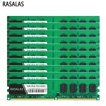 (2gbx10) RASALAS Memoria Ram DDR2 2G 800mhz pc2-6400 667mhz pc2-5300 DIMM Desktop RAM ddr2 Computer Parts original kingston 2gb ram ddr2 4gb 2pcs 2g pc2 6400s ddr2 800mhz kvr800d2n6 2g sp desktop