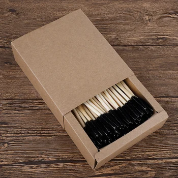 

100pcs Bamboo Handle Eyelash Brush Makeup Brush Eyelash Extension Wands Disposable Eyebrow Brush Mascara Applicator Makeup Tool