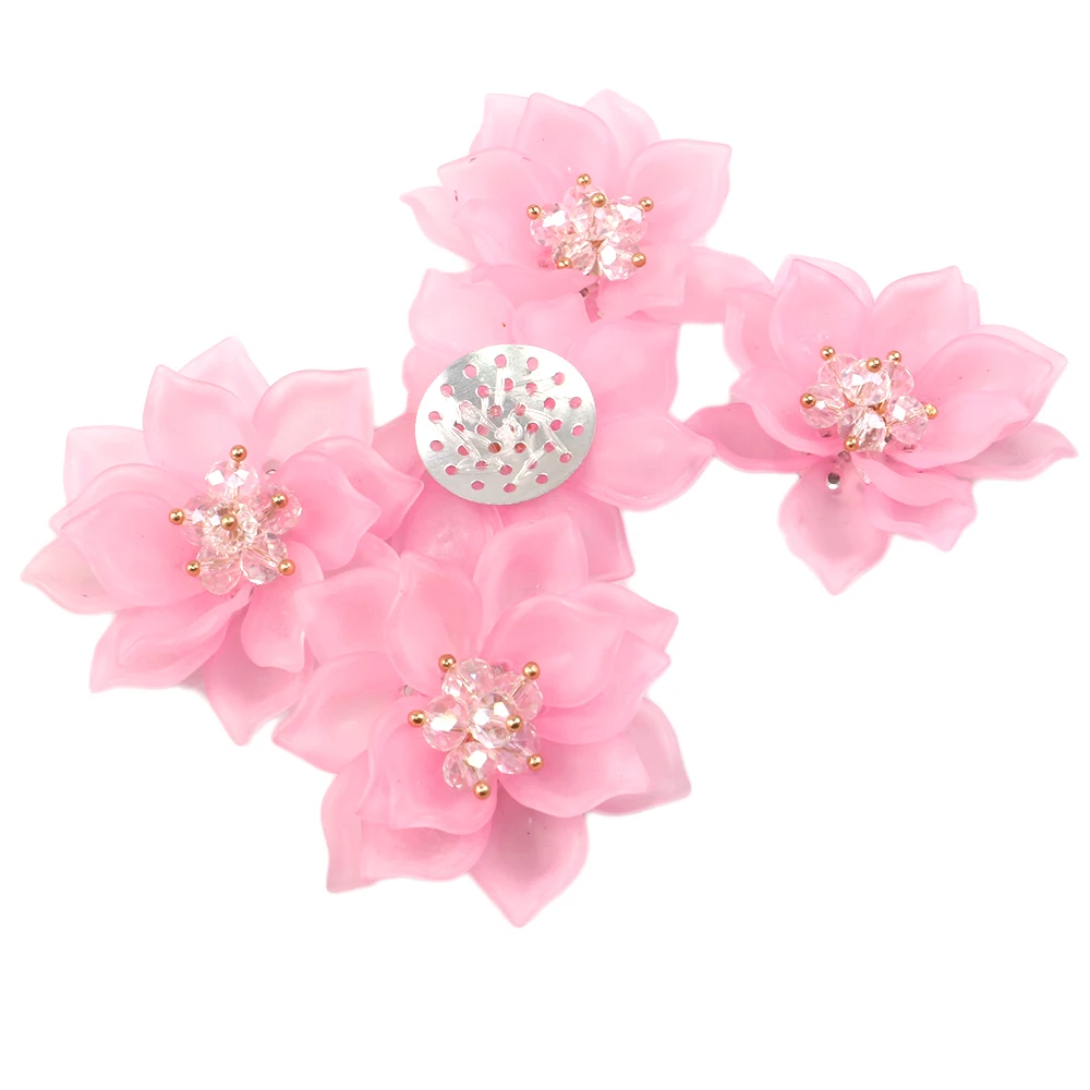 David accessories размером 45*45 мм 10 шт./лот акрил с украшением в виде кристаллов детское нарядное платье, украшенное бусинами и цветами, ювелирные изделия бант для волос сделай сам, сумок, обуви, ремесла, украшения, 10Yc7390