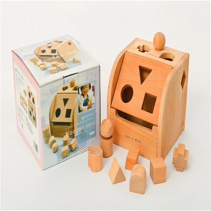 

Up LOVE1-2-3-4-Year-Old Wood Non-Paint Educational Unlocking Matching Wisdom ji mu xiang Montessori Training Aid
