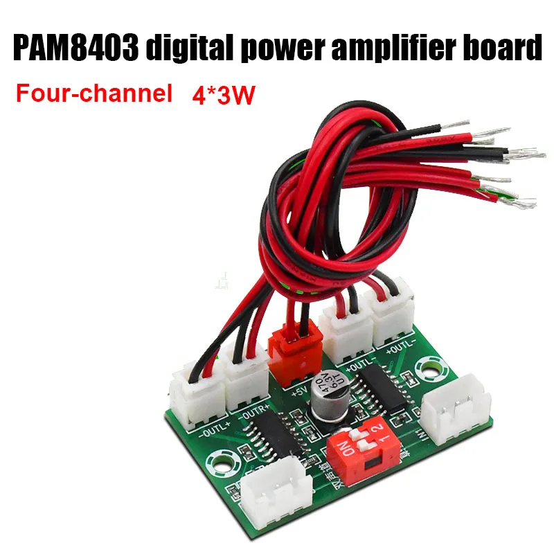 DIY mini PCM8403 усилитель мощности плата Amplificador 4*3 Вт цифровой аудио модуль USB 5 в