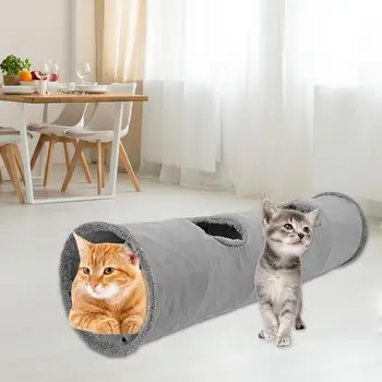 

Funny Pet Cat Tunnel Foldable 3/4 Holes Play Tubes Balls Collapsible Crinkle Kitten Toys Puppy Ferrets Rabbit Play Tunnel Tubes