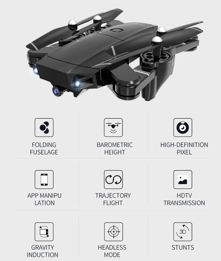 Модернизированный Профессиональный радиоуправляемый Дрон H13 с HD 4K камерой Квадрокоптер 2,4G wifi FPV удерживающий высоту 20 мин Время полета складной Дрон VS E58