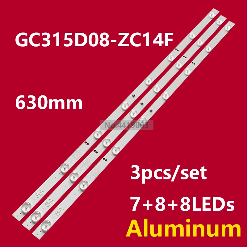 light strips for room LED Backlight strip 7+8+8 lamp For Ph ilips 32PFL3046/T3 303GC315038/9 GC315D07-ZC14F-02 GC315D08-ZC14F-02 IC-A-HWBC32D216A led strips 10m