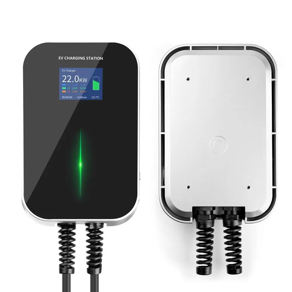 32A 3 фазы EVSE Wallbox EV Зарядное устройство станция зарядки электромобилей Тип 2