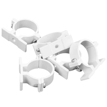 

32mm Dia Wall Mounted Aluminium Pipe Clip Clamp Fastener 5pcs