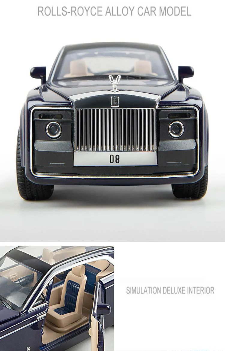 1:24 Carro de Brinquedo Excelente Qualidade Rolls-Royce