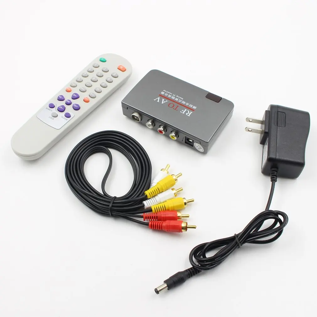 

Mini Portable RF To AV Analog TV Receiver RF To AV Converter Modulator Power Adapter USB Port with Video Cable