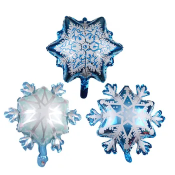 

10Pcs/Lot The New Snowflake Foil Balloons Frozen Snowflake Clear Air Balloon Home Ornaments Christmas Birthday Party Balloons
