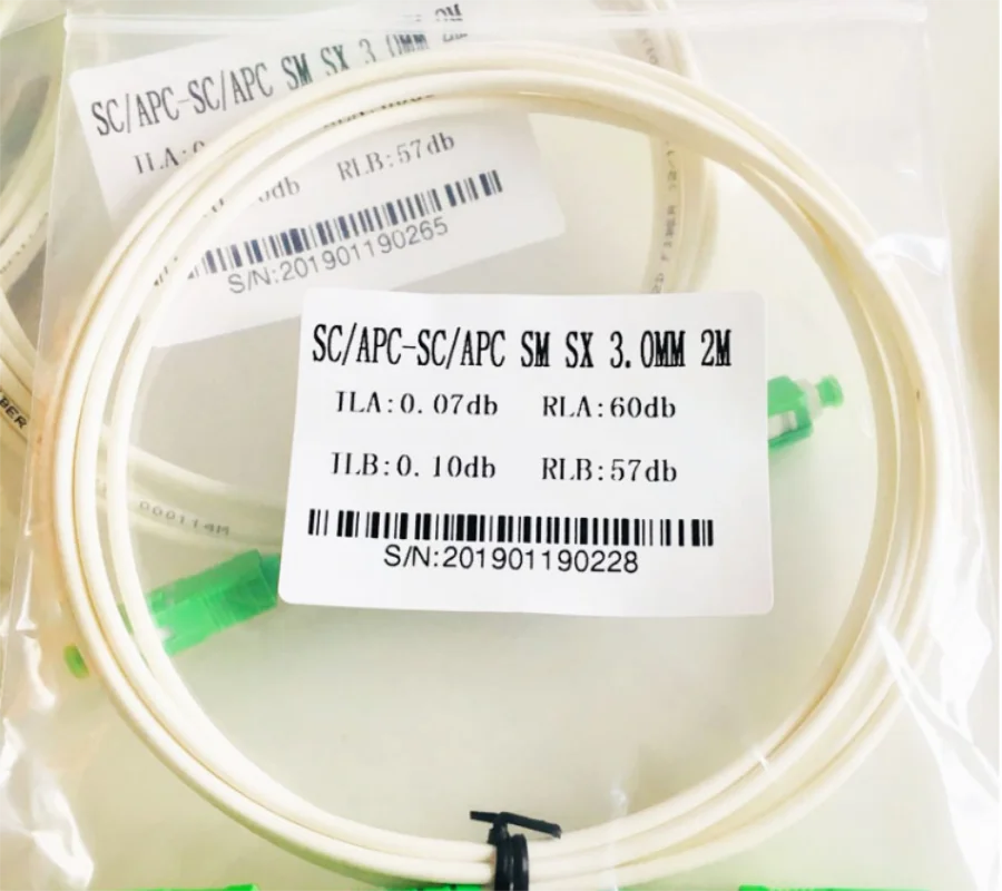 50 шт FTTH волоконно-оптический патч-корд SC/APC-SC/APC Одномодовый 2,0 мм