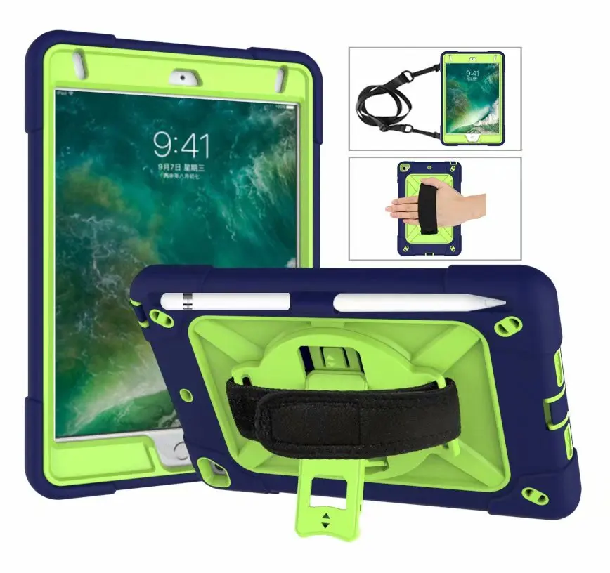Противоударный чехол для iPad Mini 4 Kids / ipad mini 5 2019 с подставкой ремешком на руку