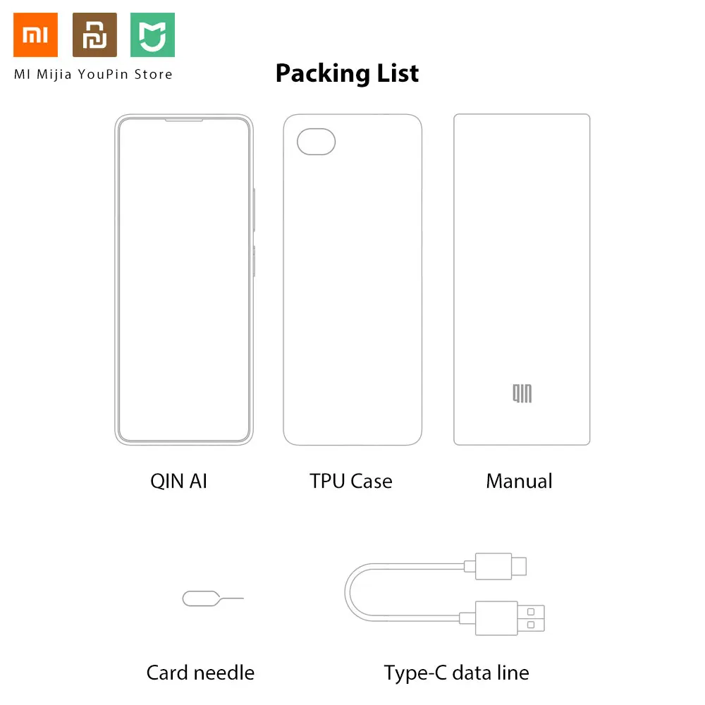 Полноэкранный Phon e 4G Xiaomi QIN сеть с Wifi 5 05 дюйма 2100 мАч Android 9 0 SC9832E четырехъядерный Wi Fi