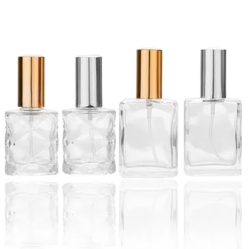 

1pcs 10ml Glass Bottle 15ml Perfume Bottle Prismatic Bottle Flat Square Liquid Spray Sub-bottle Cosmetics Container