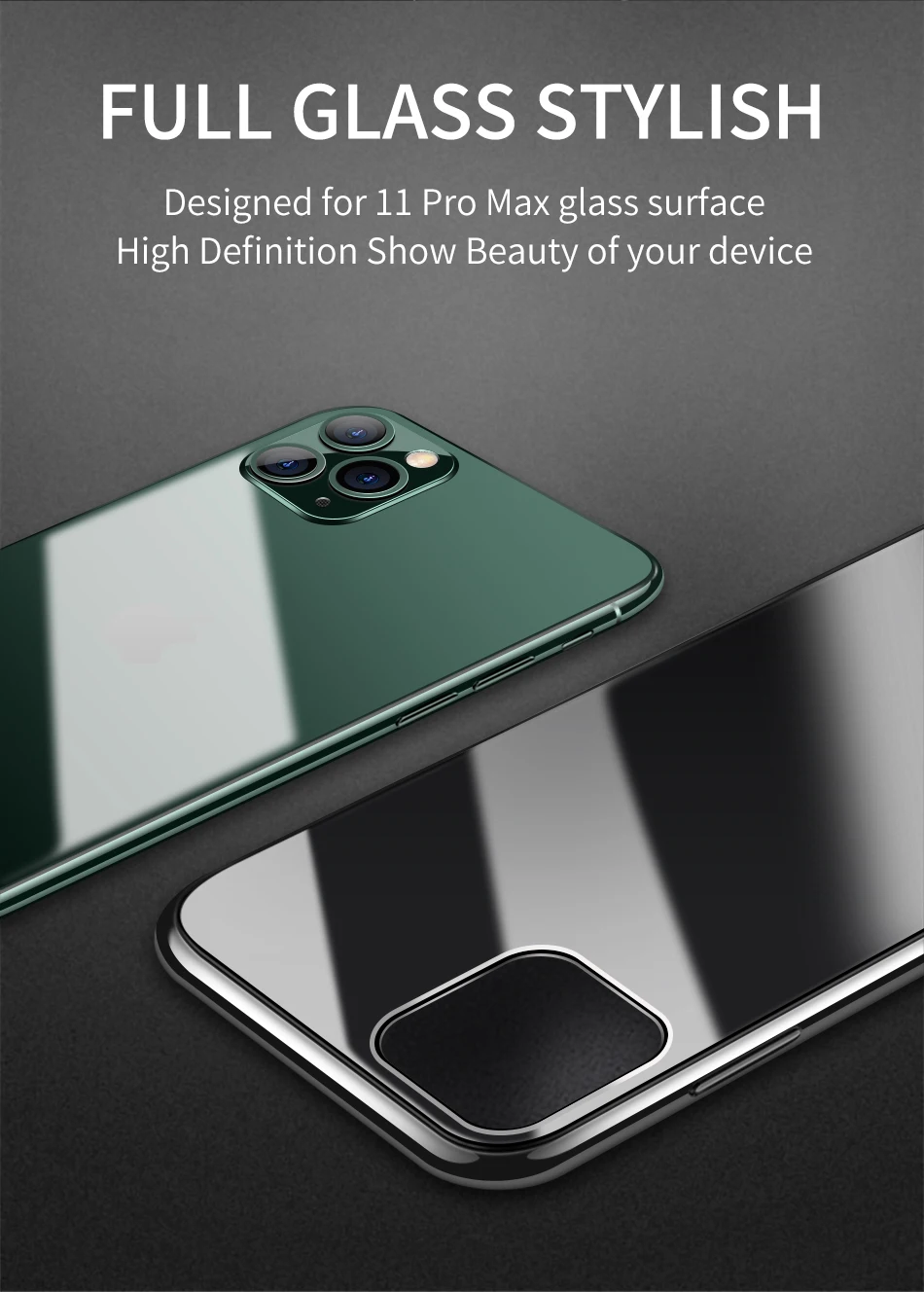 IHaitun роскошный стеклянный чехол для iPhone 11 Pro Max чехол s Мягкий край ультра тонкий прозрачный стеклянный чехол для iPhone XS MAX XR X 10 7 8