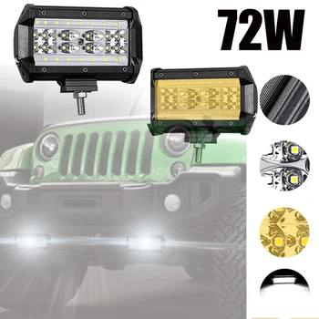 

5 Inch 72W LED Light Bar Ultra Slim Spot Work Light 9-30V DC Bar Spotlight Flood Lamp Work Driving Lamp Off-road Truck