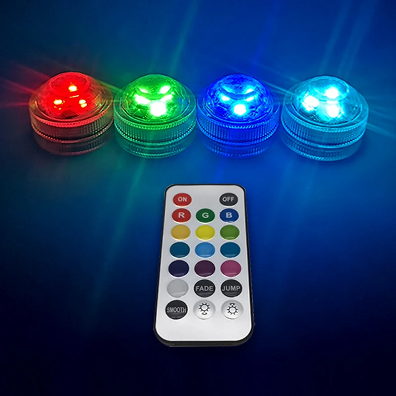 Hookah Accessories LOMINT RGB Waterproof Colourful Hookah LED Light Remote Control Including Batteries CR CR2032 Night Scene Shisha Lamp