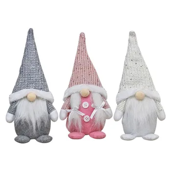 

Christmas Wool Knitted Hat Gnome Gifts Shopwindow Decoration Kids Birthday Present Handmade Christmas Plush Doll Xmas Decoration