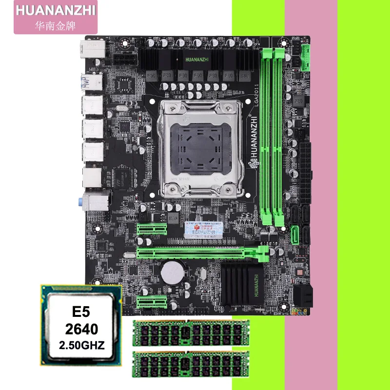 Лидер продаж материнская плата бренда HUANANZHI X79 Micro ATX с ЦП ОЗУ комплектом Xeon E5 2640 2 5