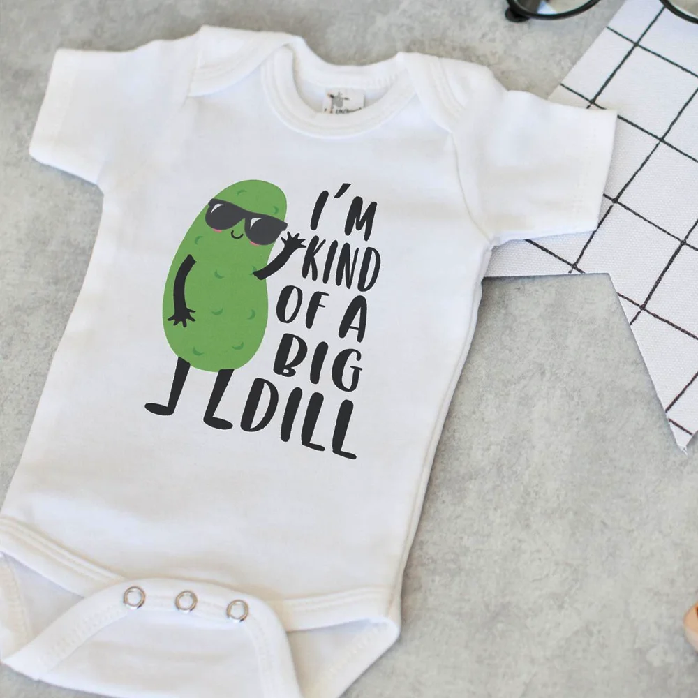 I'm kind Of A Big Dill onesies милый комплект детской одежды для душа детский комбинезон с
