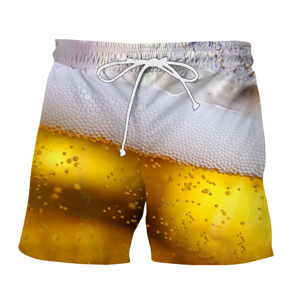

New 3D Printing Beer Fashion Men Women Tracksuits Crewneck Hip Hop Shorts Plus Size S-7XL