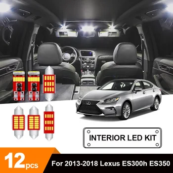 

12 x White Canbus Car LED Light Reading Vanity Mirror Step Trunk Extra Spare Light Package Kit For 2013-2018 Lexus ES300h ES350