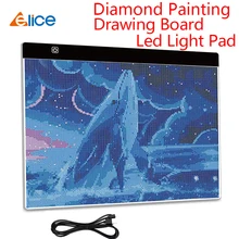 Elice HA CONDOTTO LA Luce Pad per la pittura diamante Artcraft Light Box Tracing Copia Compresse di Pittura Digitale di Bordo di Scrittura Tavolo Da Disegno Tablet