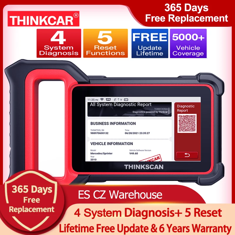 THINKCAR Thinkscan Plus S6 профессиональные диагностические инструменты OBD2 с 4 системой Oil EPB