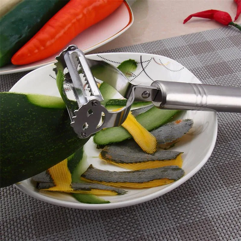 Rallador de repollo multifuncional, cocina, pepino, zanahoria, melón y  pelador de frutas, cuchillo pelador YONGSHENG 8390612541261