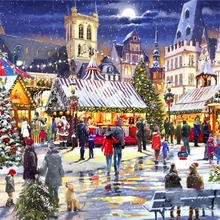 5D Сделай Сам на заказ алмазная живопись yikexin Снежный пейзаж pintura диаманта брелок Рождественские открытки мозаичная картина