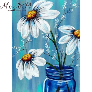 

Flower Diamond painting Full Drills Diamond Embroidery Painting of Rhinestone Needlework Mosaic Christmas Gift Home Decor MOCOPL