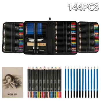 

144 Colors Professional Sketch and Drawing Writing Pencil Oil Color Pencils Set Artist Painting Sketching Wood Color Pencil