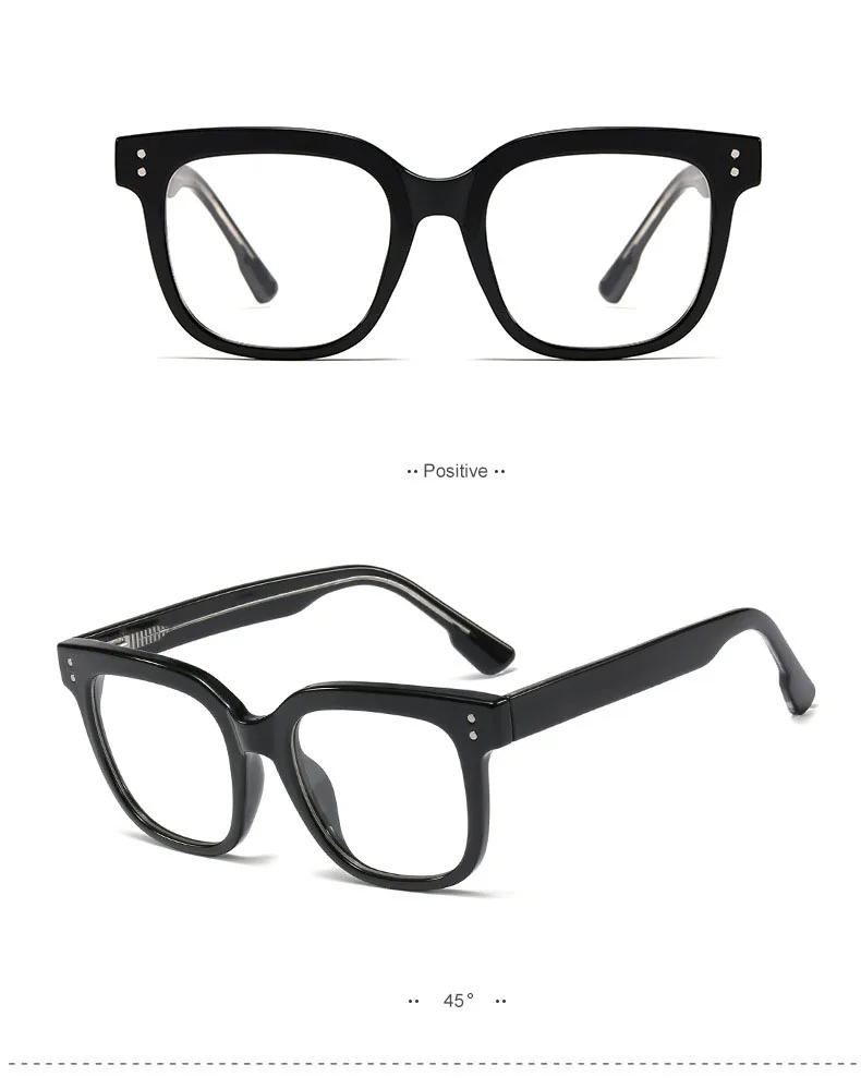 New Fashion Luxury Women TR90 Glasses Frame Business Style Female Square Ultralight Eyeglasses Trending Spring Leg Glasses