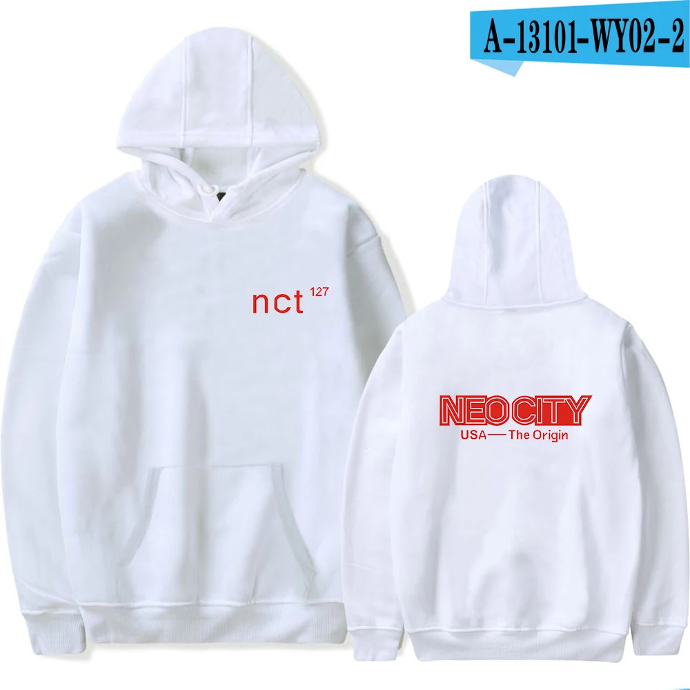 white Nct 127 толстовки США-происхождения толстовки с принтом для мужчин и женщин повседневные толстовки уличный Модный пуловер худи одежда оптом - Цвет: white