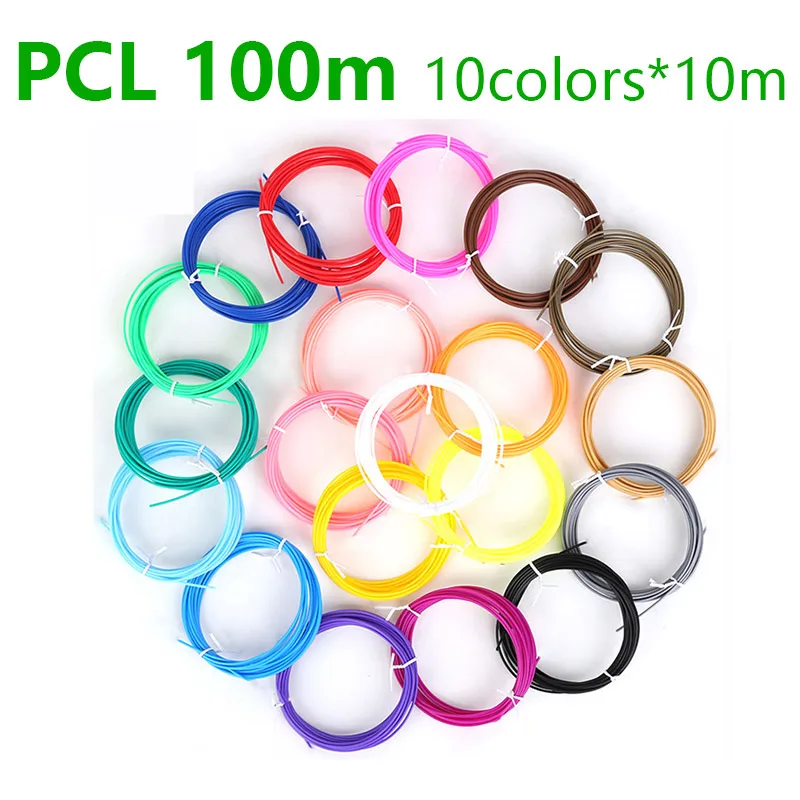 PCL Filament, Low Temperature 3D Pen Filament.1.75MM,Suitable For Low Temperature 3D Pen, Bright Colors, No Repetition