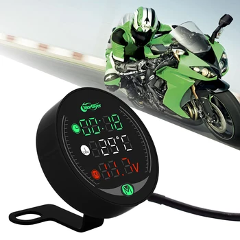 

For KTM 450XC 450XC-W 450EXC 450EXC-R 450SMR 500EXC 525SX Motorcycle Tester LED Display Waterproof Voltmeter Multifunction Meter