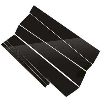 

6Pcs Black Mirror Effect Window Center Pillar Cover Trim for Honda Accord 2013-2017