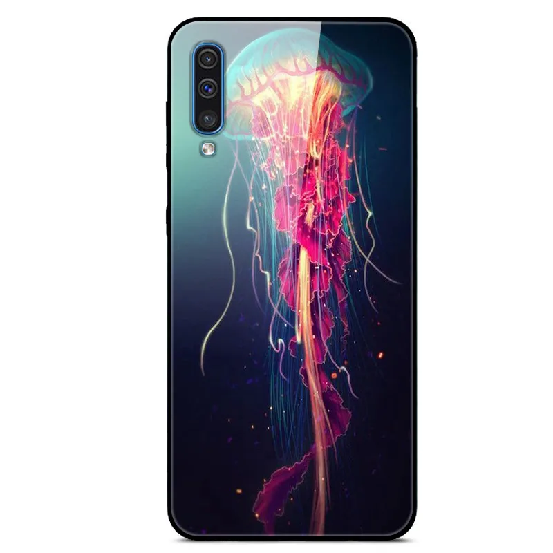 46 Чехол из закаленного стекла для samsung A50, чехол для samsung Galaxy A50 A505F A505 A 50, Fundas Coque - Цвет: 46