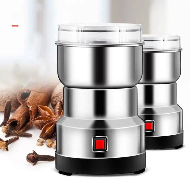 Molinillo de café eléctrico multifunción, hoja de acero inoxidable, café, especias, licuadora molino, tuerca, semillas, máquina de triturar