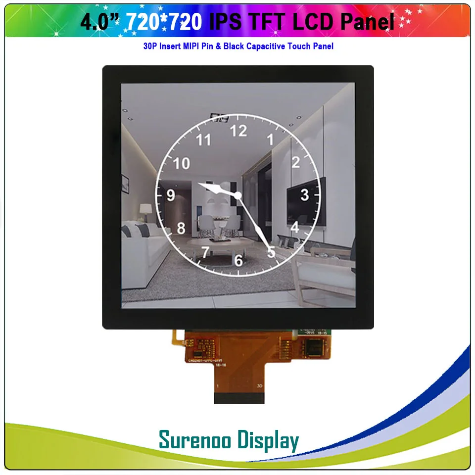 4," дюймовый 720*720 480*480 MIPI ips TFT ЖК-модуль дисплей экран панели с емкостной сенсорной панелью для умного дома - Цвет: STP720720-0400A1-B