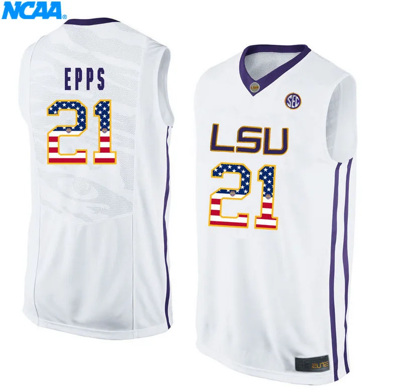 Новое поступление, высокое качество, LSU Aaron Epps#21 Aaron Moffitt#42, футболка, спортивные майки, S-XXXL