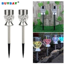 4 шт. светодиодный садовый светильник на солнечной батарее фонарь Водонепроницаемый светодиодный s солнечная лужайка лампа открытый светодиодный дорожка двор пятно Ночной светильник декоративный светильник ing