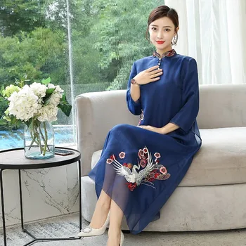 

2020 modern lace qipao traditional chinese dress cheongsam banquet costume short qipao woman oriental evening party dresses