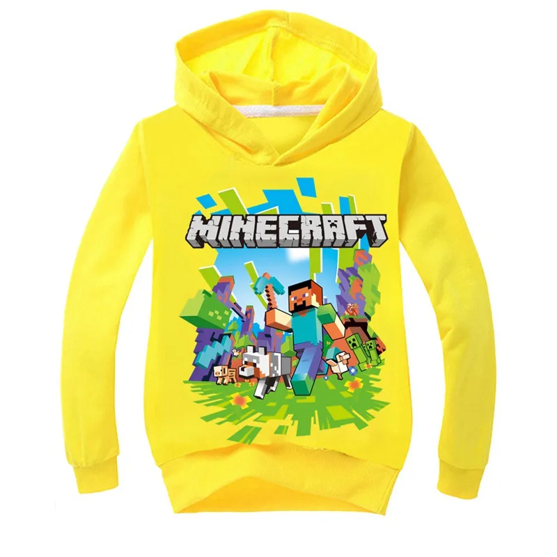 Для маленьких мальчиков Minecrafting одежда для свитера детей Модная с длинными