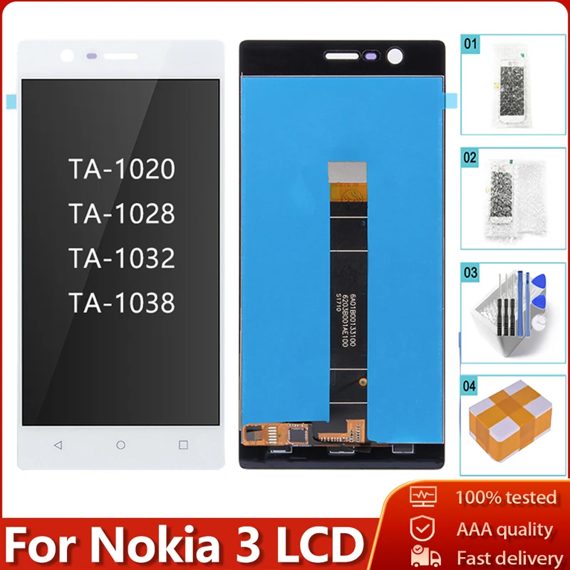 5 0 &quotдисплей для Nokia 3 N3 TA 1020 1028 1032 1038 lcd сенсорный экран дигитайзер сборка Замена