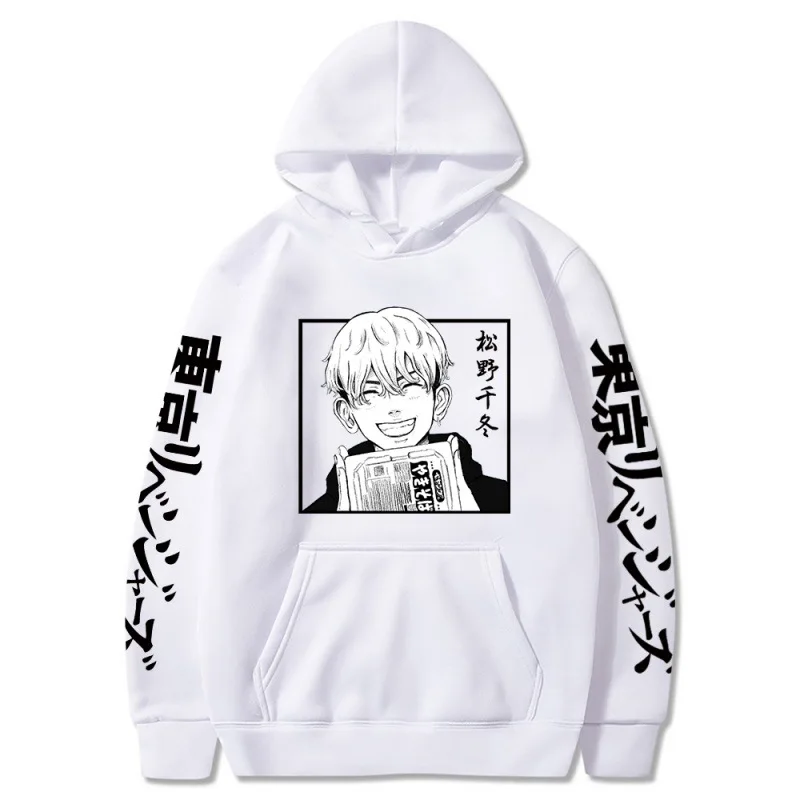 Japan Tokyo Revengers Draken Anime Hoodie Matsuno Chidong Casual Print Hooded Hoodies Oversized Streetwear Sweatshirts Unisex black sweatshirt