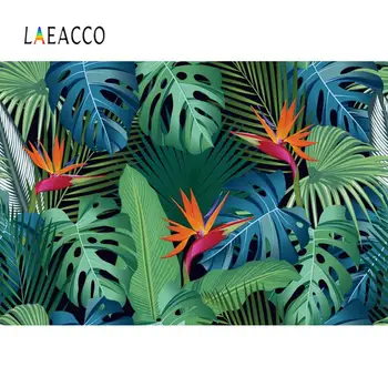 

Laeacco Tropical Backdrops For Photography Summer Colorful Palms Tree Leaves Birthday Party Scenic Photo Background Photo Studio
