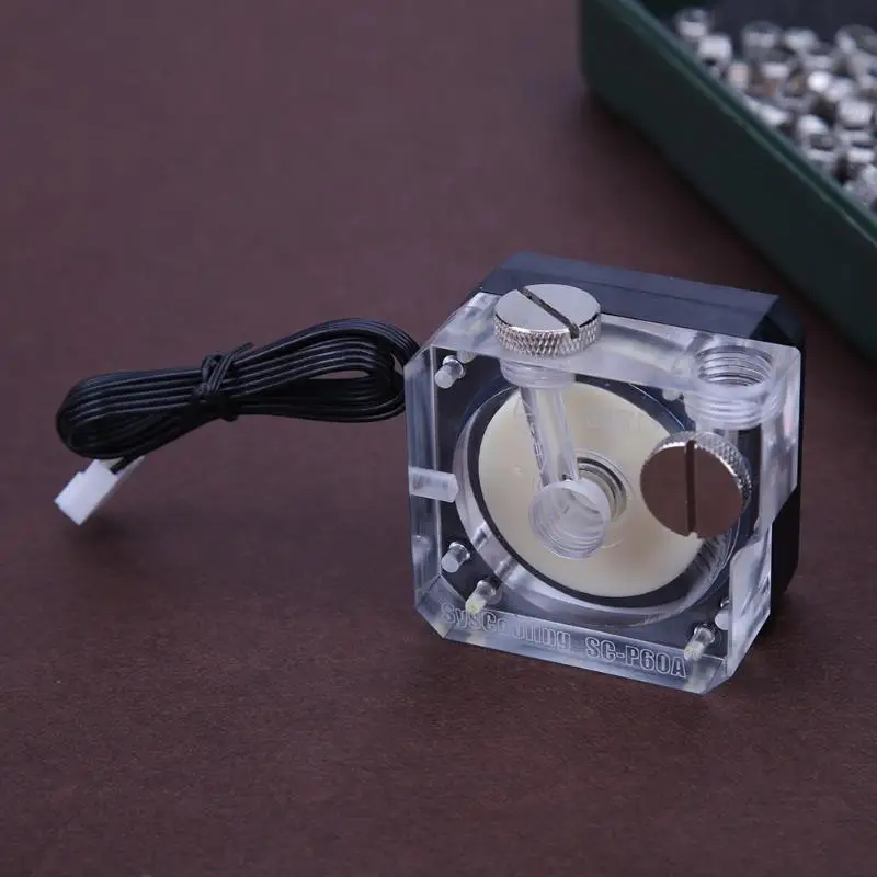 HOT-Dc12V 0.5A супер тихий циркуляционный насос для охлаждения воды G1/4 резьбовой трубчатый разъем 4Pin насос для ПК система водяного охлаждения